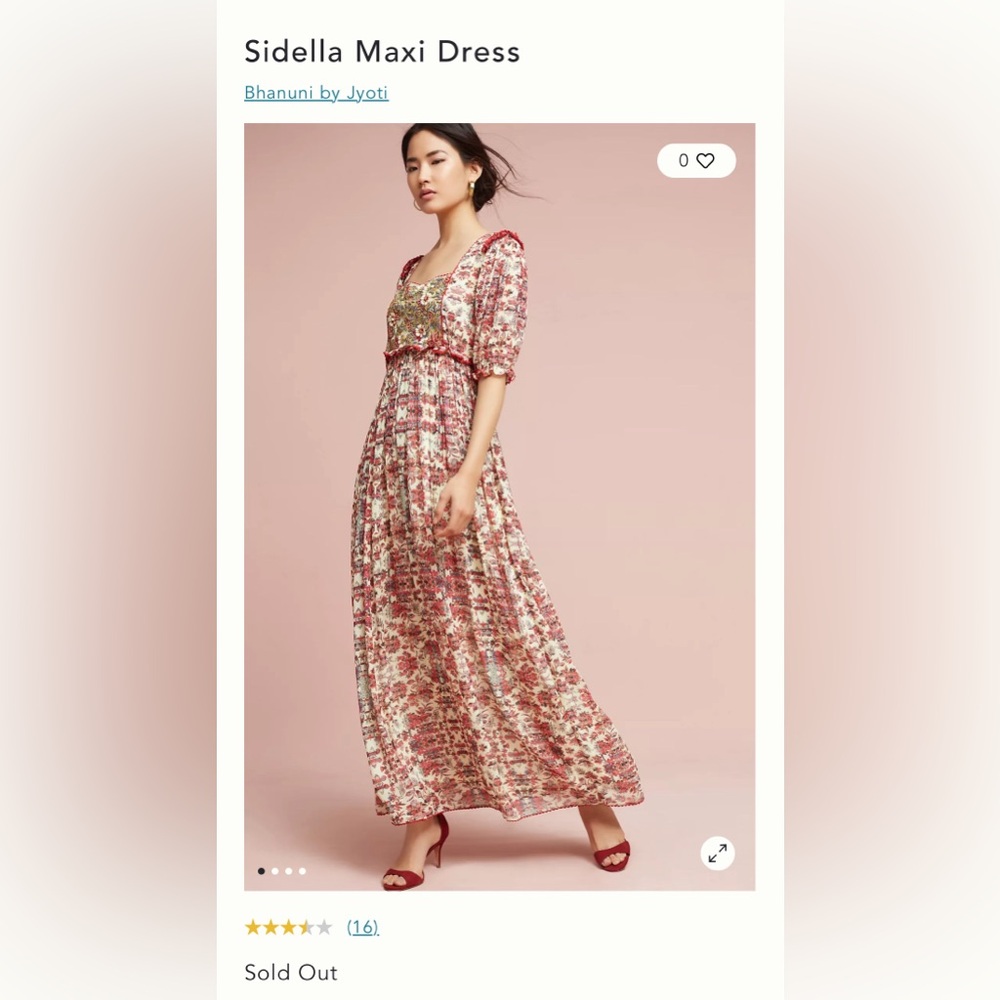 Anthropologie Sidella Floral Maxi Dress by Bhanuni